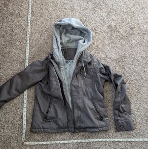 Women's Gray Hooded Jacket